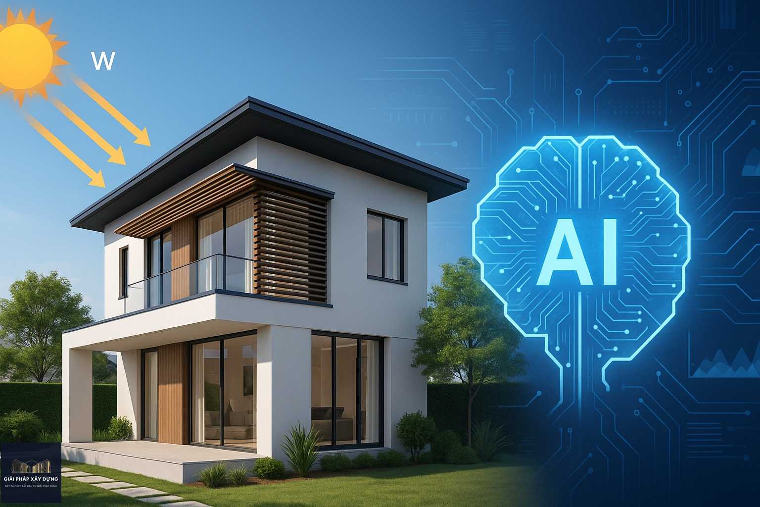 AI Trong Kiến Trúc Và Xu Hướng Thiết Kế Biệt Thự Thông Minh Tương Lai 2 AI trong kiến trúc tối ưu thiết kế biệt thự thông minh chống nắng hướng Tây