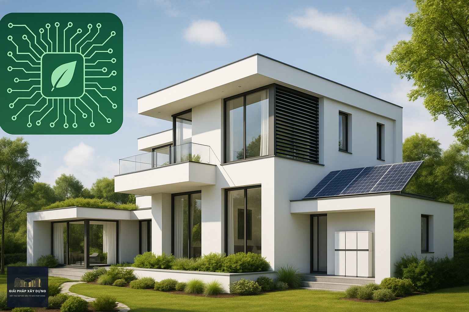 AI Trong Kiến Trúc Và Xu Hướng Thiết Kế Biệt Thự Thông Minh Tương Lai 3 I trong kiến trúc gắn với thiết kế biệt thự thông minh xanh và tiết kiệm năng lượng