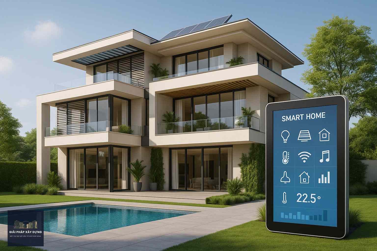 AI Trong Kiến Trúc Và Xu Hướng Thiết Kế Biệt Thự Thông Minh Tương Lai 4 AI trong kiến trúc quản lý biệt thự thông minh bằng hệ thống smart home