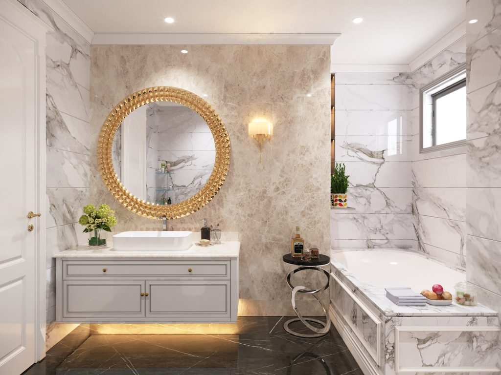 ốp đá marble sáng màu sang trọng – tiềm ẩn nguy cơ rạn nứt nếu chọn sai loại hoặc thi công không đúng kỹ thuật.