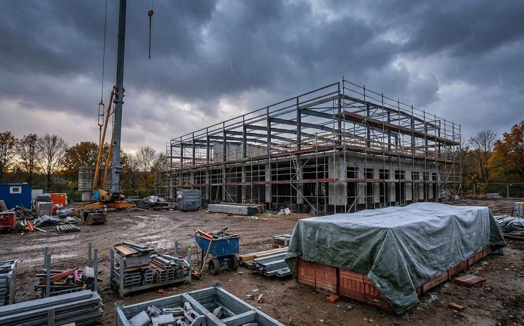 Chậm Tiến Độ Xây Dựng Cuối Năm: Lý Do Và Cách Giữ Nhịp Thi Công 2 Công trình chậm tiến độ xây dựng cuối năm do thời tiết xấu