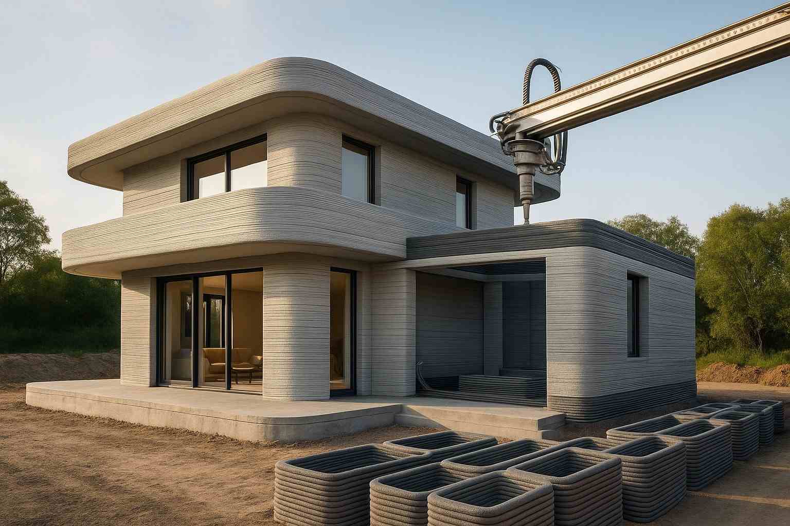 Công nghệ in 3D trong xây dựng biệt thự hiện đại