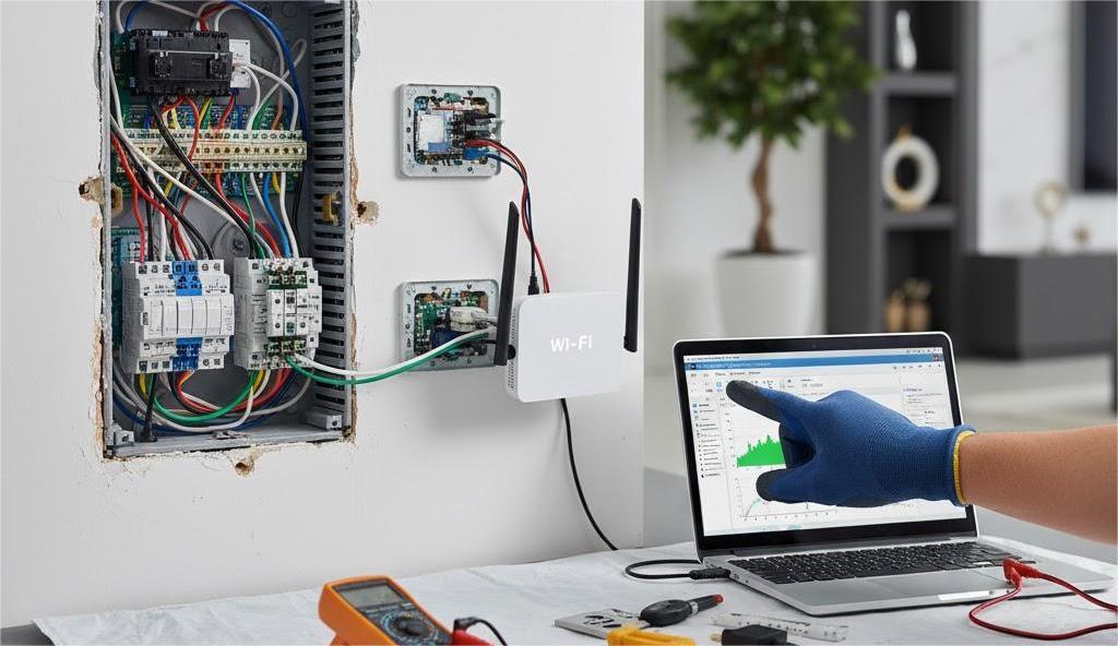 Công nghệ nhà thông minh tích hợp điện nhẹ và mạng WiFi