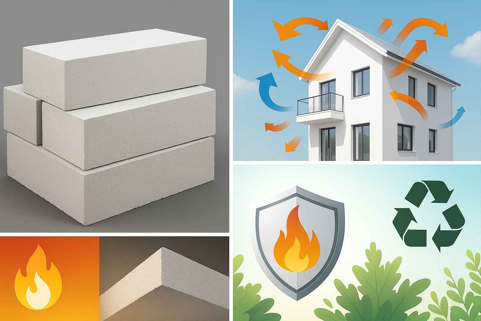 Công Nghệ Vật Liệu Mới - Bê Tông Siêu Nhẹ Và Bước Tiến Trong Xây Dựng Hiện Đại 2 Bê tông siêu nhẹ và vật liệu cách nhiệt trong xây dựng xanh