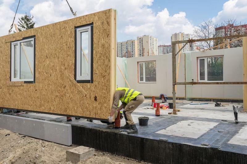 Công Nghệ Xây Dựng Prefab: Lắp Ráp Biệt Thự Như LEGO 3 Thi công lắp ghép tường panel trong xây dựng nhà prefab hiện đại