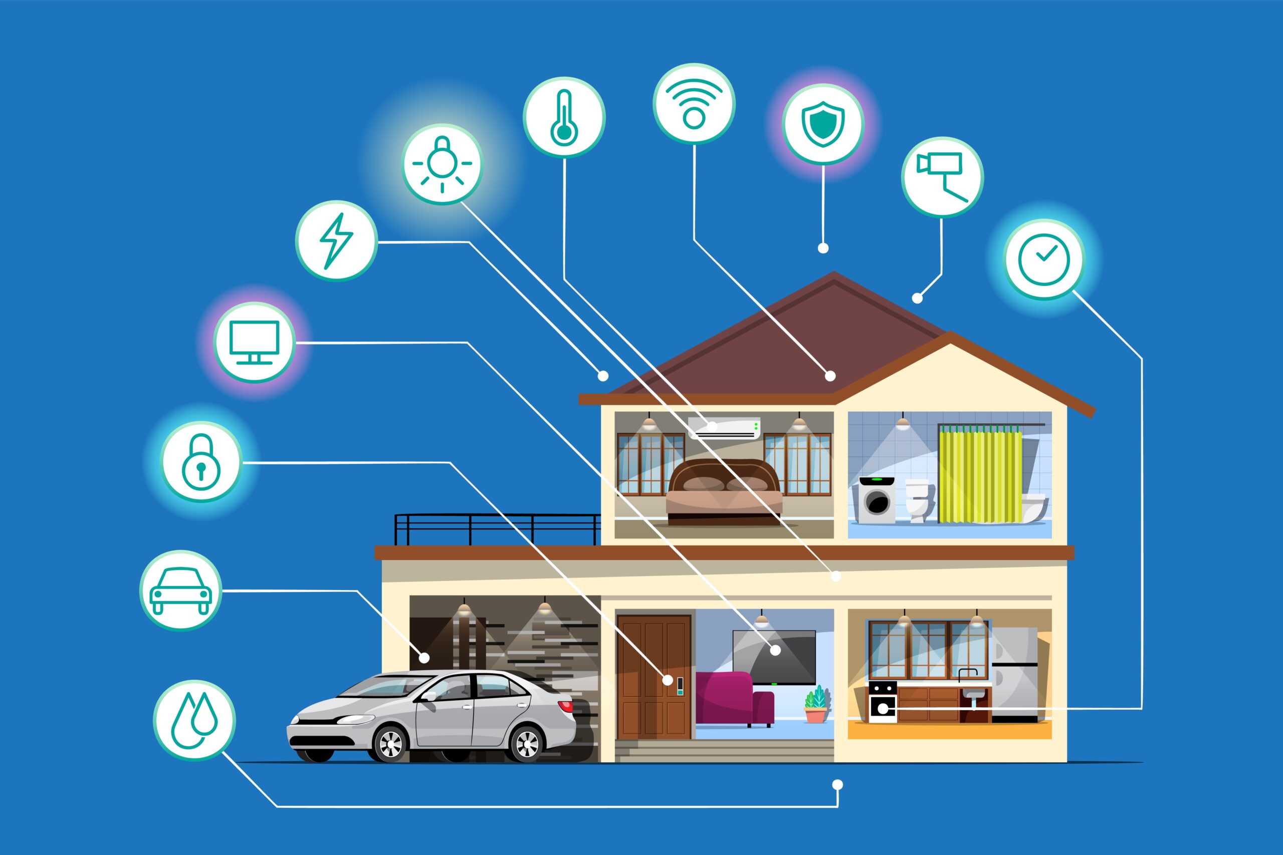 Điều khiển hệ thống điện nước biệt thự cao cấp bằng công nghệ nhà thông minh.