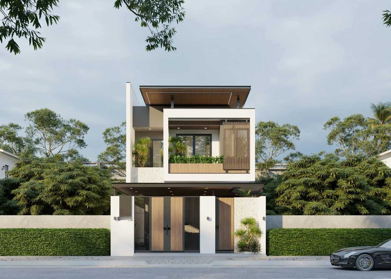 Đơn vị thi công chuyên nghiệp biệt thự 2 tầng phong cách hiện đại tối giản