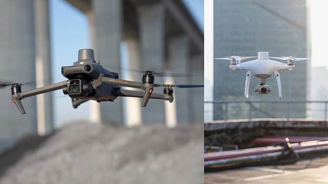 Drone Xây Dựng Biệt Thự: Giải Pháp Khảo Sát 3D Chính Xác Và Nhanh Gọn 3 Hai mẫu drone xây dựng biệt thự hoạt động tại công trình