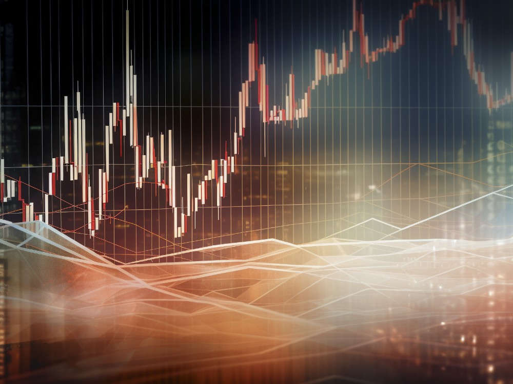 forex concept stock exchang trader financial market business with graph chart analysis ai generative