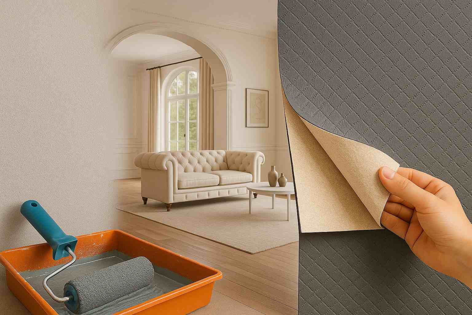 Cách Âm Hiệu Quả Và 9 Giải Pháp Cách Âm Cho Nhà Ở Hiện Đại 3 Sơn và giấy dán tường cách âm cho biệt thự