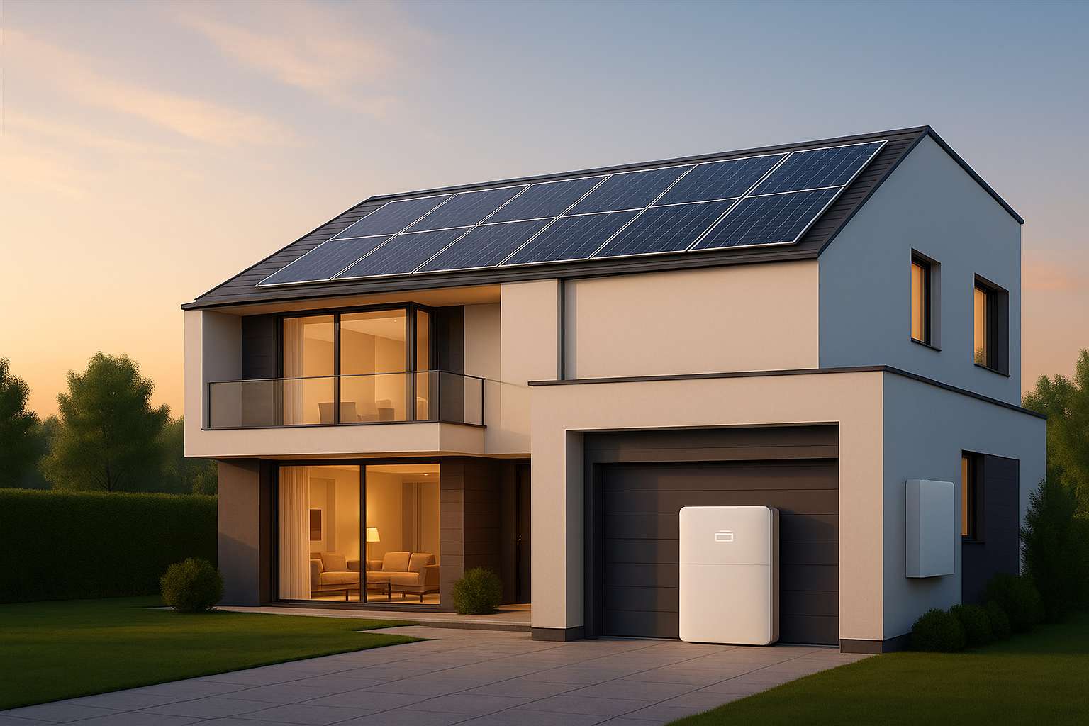Giải Pháp Lưu Trữ Năng Lượng Cho Biệt Thự Với Pin Mặt Trời 4 Biệt thự năng lượng xanh với pin mặt trời và lưu trữ thông minh