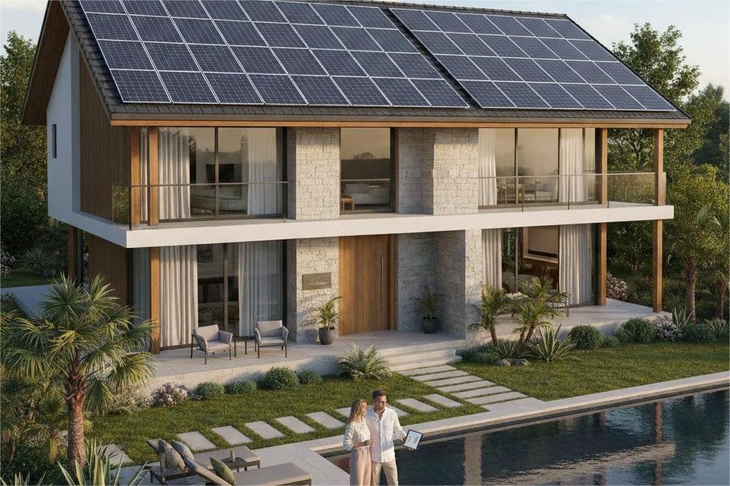 Giải Pháp Năng Lượng Cho Biệt Thự Quyết Định Chi Phí Vận Hành Dài Hạn Ra Sao 4 Giải pháp năng lượng cho biệt thự phố 2 tầng hiện đại