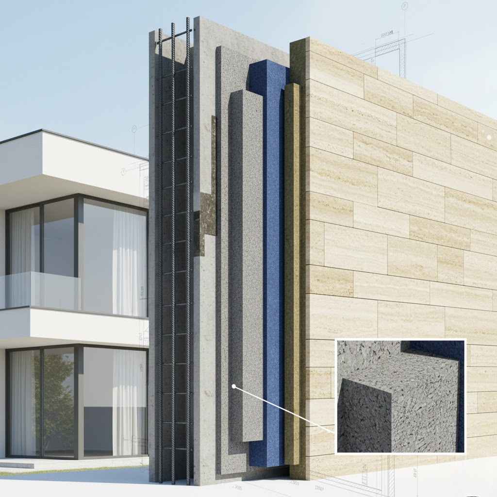 Giải Pháp Xây Dựng Biệt Thự Cao Cấp Từ Nền Móng Đến Hoàn Thiện 3 Giải pháp xây dựng biệt thự cao cấp với tường cách nhiệt nhiều lớp