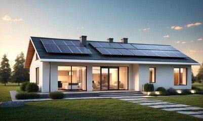 Hệ Thống Năng Lượng Mặt Trời Cho Biệt Thự - Giải Pháp Xanh 2025 3 Nhà cấp 4 hiện đại lắp đặt hệ thống điện năng lượng mặt trời áp mái