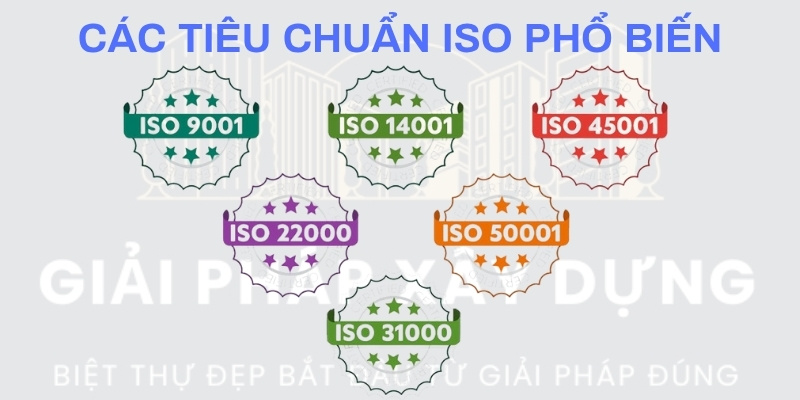 Cách Phân Biệt Tiêu Chuẩn ISO Xây Dựng Thực Sự Và Mánh Quảng Cáo 2 Các tiêu chuẩn ISO xây dựng phổ biến trong xây dựng biệt thự