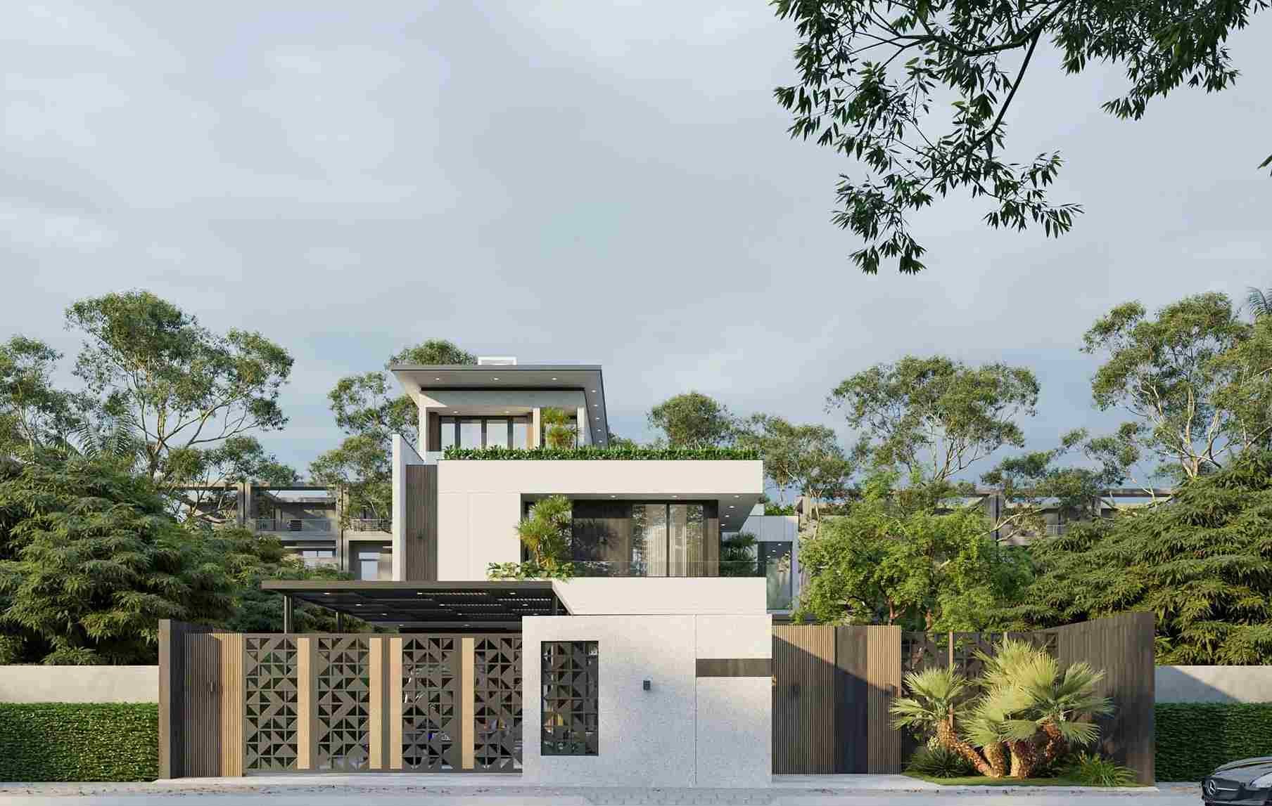 Biệt thự kết cấu khung bê tông cốt thép