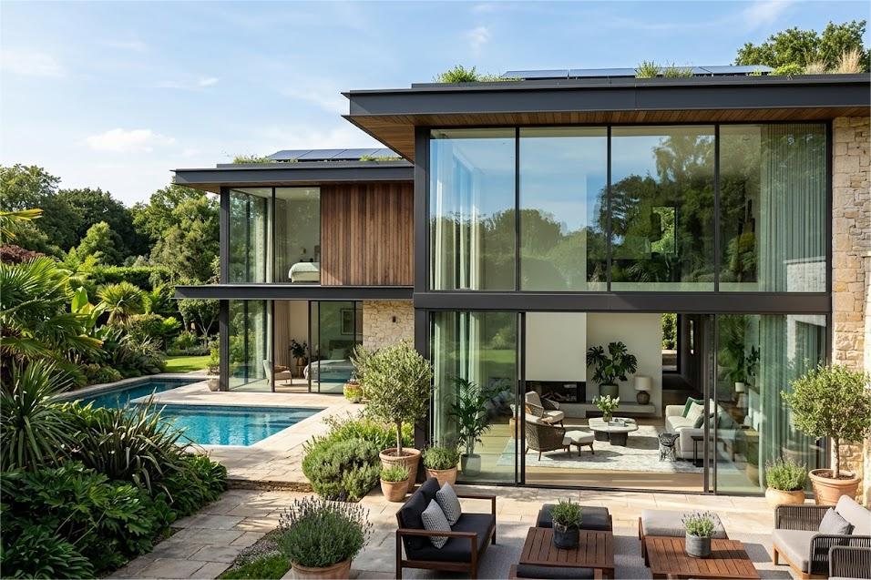 Kính Low-E có nên dùng cho biệt thự hiện đại nhiều kính