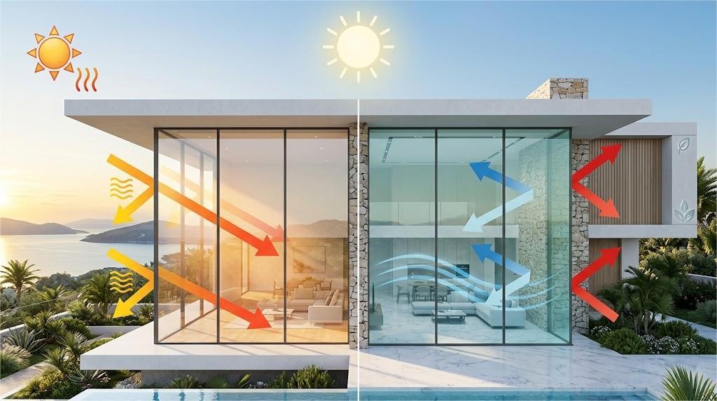 Kính Low-E có nên dùng cho biệt thự chống nóng hiệu quả