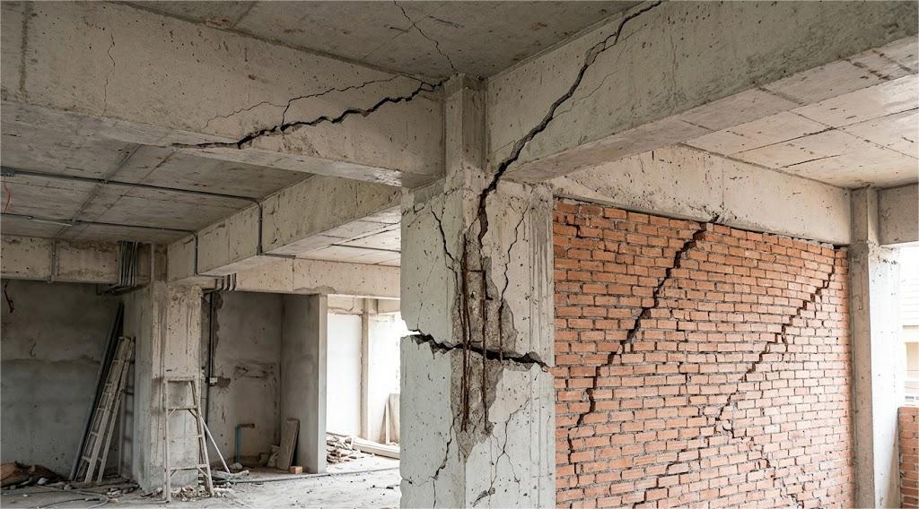 Cột và dầm bê tông bị lỗi kết cấu thường gặp