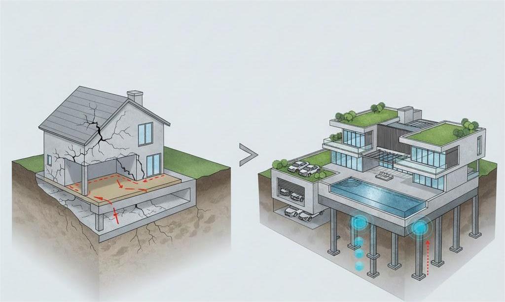 Móng Biệt Thự Cao Cấp Quyết Định Sự Ổn Định Công Trình Như Thế Nào 2 Móng biệt thự cao cấp sử dụng cọc khoan nhồi