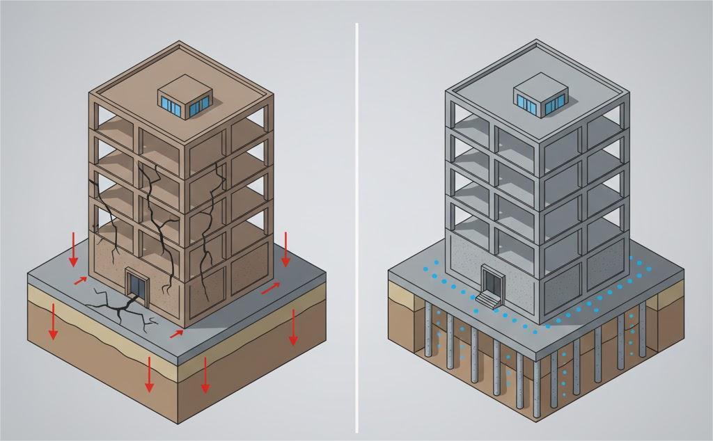 Móng Biệt Thự Cao Cấp Quyết Định Sự Ổn Định Công Trình Như Thế Nào 3 Móng biệt thự cao cấp đổ bê tông kết cấu nền