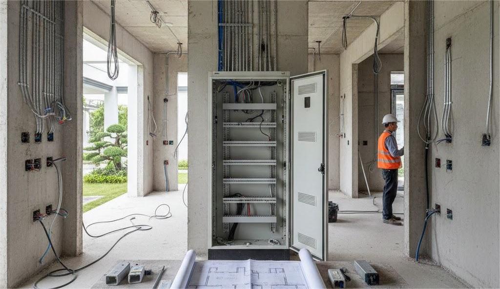 Thi công hệ thống nhà thông minh biệt thự ngay từ giai đoạn thô