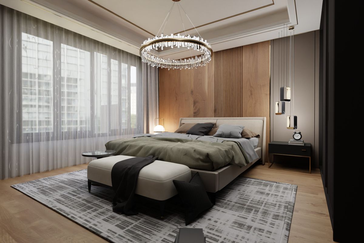 Nội thất Modern Classic phòng ngủ ấm cúng, thanh lịch
