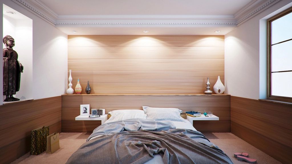 Thiết Kế Căn Hộ 90m2: 5 Nguyên Tắc Vàng Và Gợi Ý Bố Trí Đẹp 2026 6 Phòng ngủ ốp gỗ ấm áp trong căn hộ 90m2