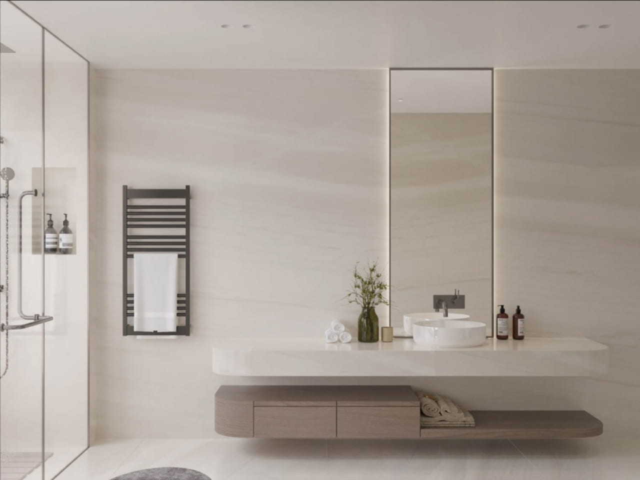 Vật Liệu Thân Thiện Môi Trường Cho Cuộc Sống Bền Vững 4 Phòng tắm hiện đại sử dụng vật liệu thân thiện môi trường và thiết kế tối giản