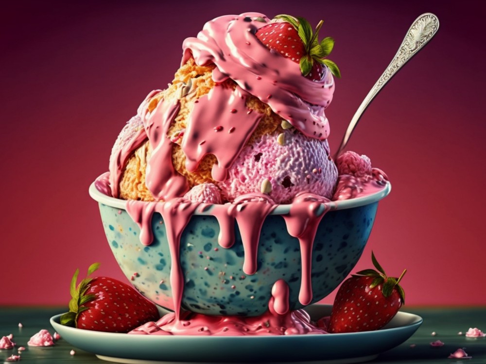 strawberry dessert gourmet sweet food chocolate indulgence generative ai