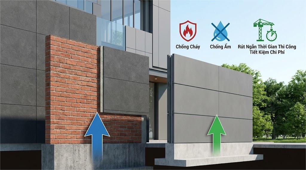 Ưu điểm vượt trội của tấm xi măng sợi cellulose.