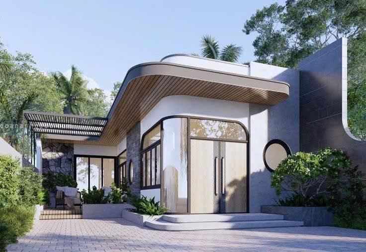 Thi Công Mái Biệt Thự Hiện Đại: Giải Pháp 2 Lớp Chống Nóng 3 Biệt thự mái phẳng hiện đại với giải pháp chống nóng hiệu quả