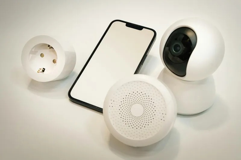 Giải Pháp Điều Khiển Từ Xa Cho Biệt Thự - Đồng Bộ Thiết Bị Thông Minh 3 Thiết bị điện thông minh điều khiển qua điện thoại – camera, ổ cắm, cảm biến
