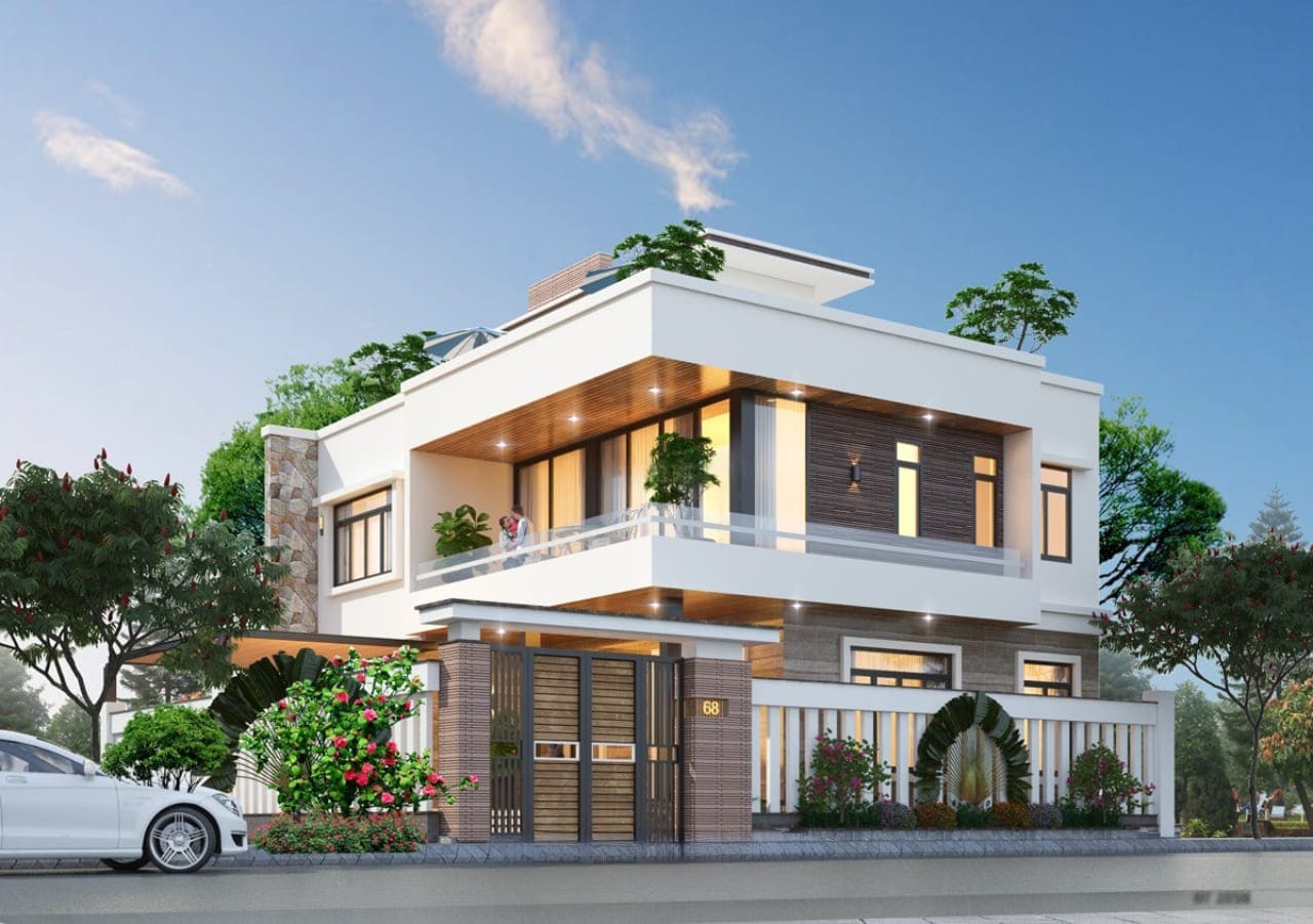 Thiết Kế Biệt Thự Cao Cấp Theo Phong Cách Sống Thượng Lưu 2 thiết kế biệt thự cao cấp 2 tầng
