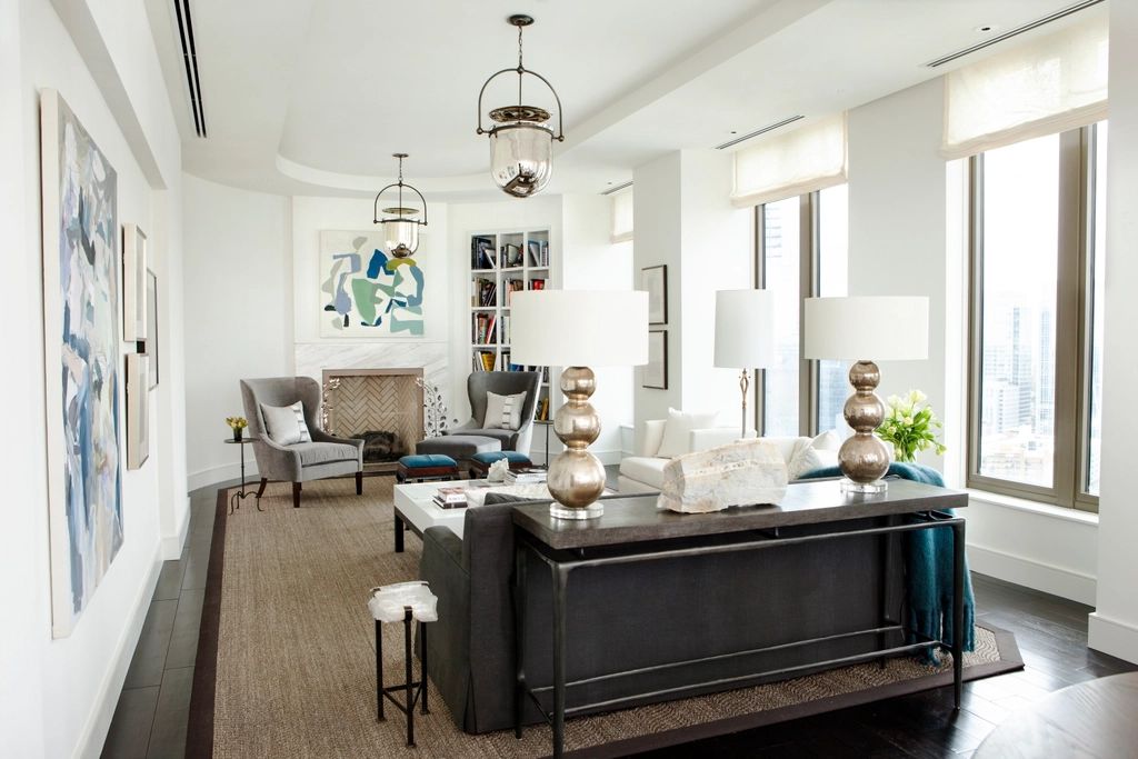 Thiết Kế Căn Hộ 90m2: 5 Nguyên Tắc Vàng Và Gợi Ý Bố Trí Đẹp 2026 1 Thiết kế căn hộ 90m2 với phòng khách hiện đại tông trắng sáng