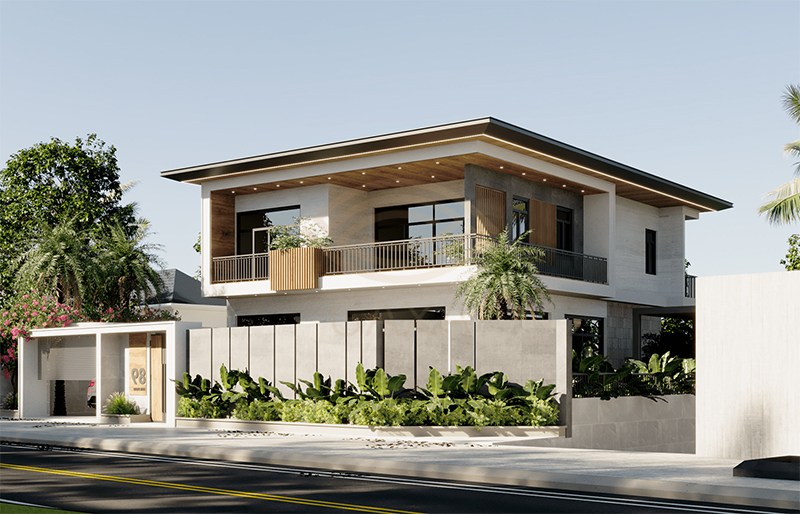Thiết Kế Mái Biệt Thự Phẳng Và Kỹ Thuật Thi Công Bền Đẹp 2 Thiết kế mái biệt thự phẳng hiện đại với kiến trúc mở và sang trọng