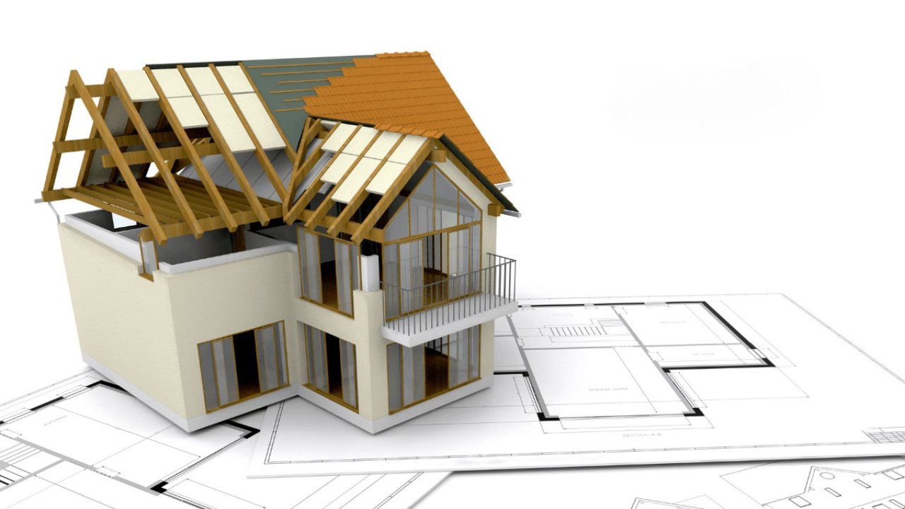 Tiêu Chuẩn Kỹ Thuật Xây Dựng: Nền Tảng Bền Vững Và An Toàn 3 Mô hình biệt thự 3D trên bản vẽ thể hiện tiêu chuẩn kỹ thuật xây dựng