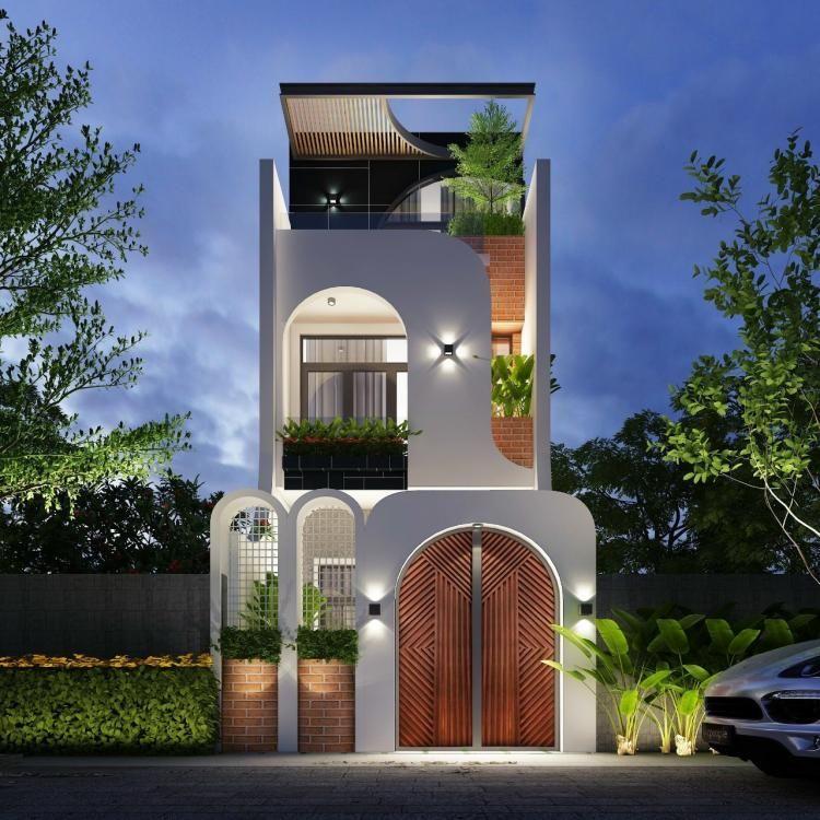 Nhà phố 3 tầng hoàn thiện với thiết kế hiện đại