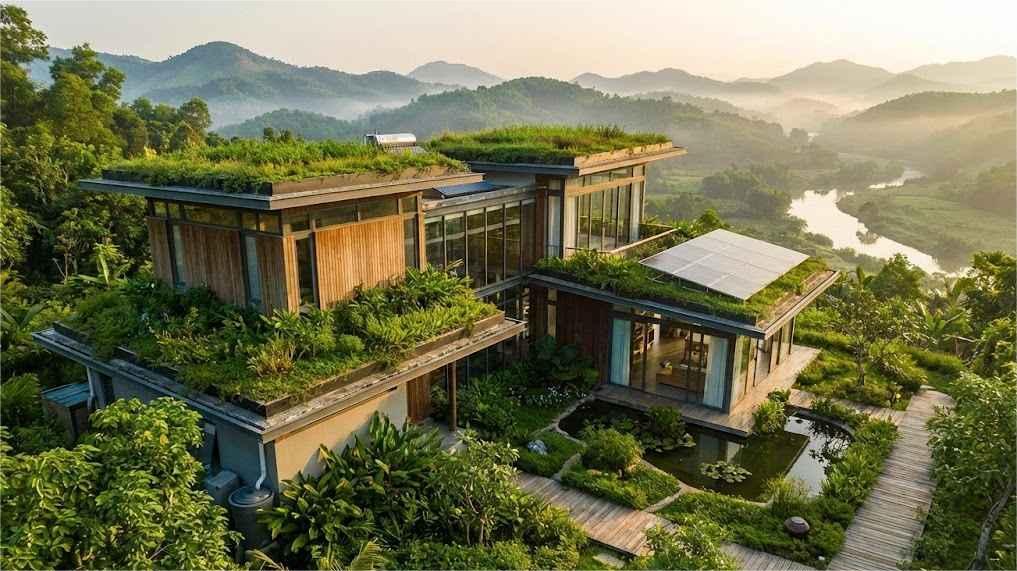 Tiêu Chuẩn Xây Dựng Xanh – Hướng Đi Mới Cho Công Trình Việt 1 Nhà vườn áp dụng tiêu chuẩn xây dựng xanh giữa thiên nhiên