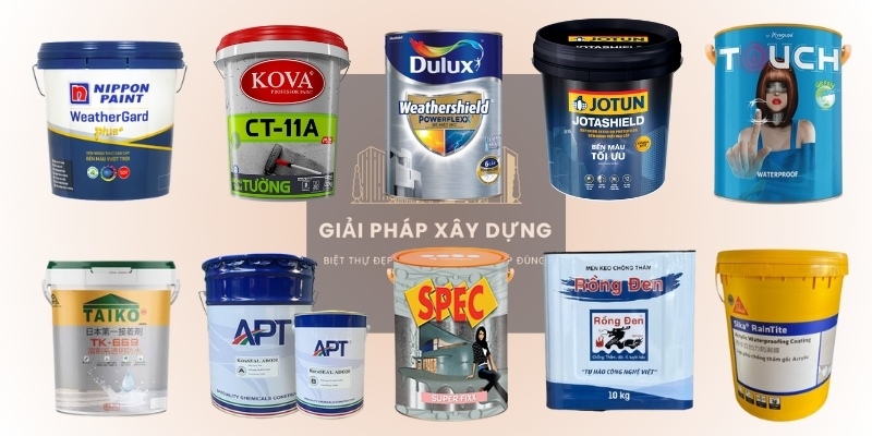 Các dòng sơn chống thấm ngoài trời phổ biến tại Việt Nam