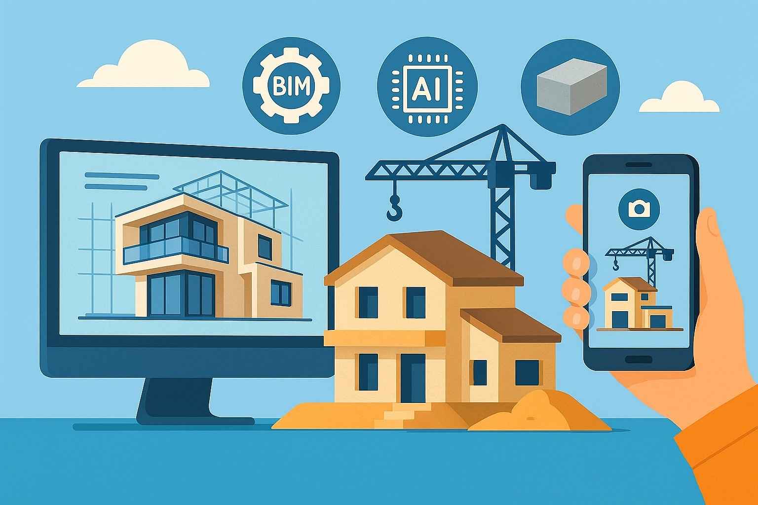 ông nghệ BIM và AI trong quản lý thiết kế và thi công biệt thự