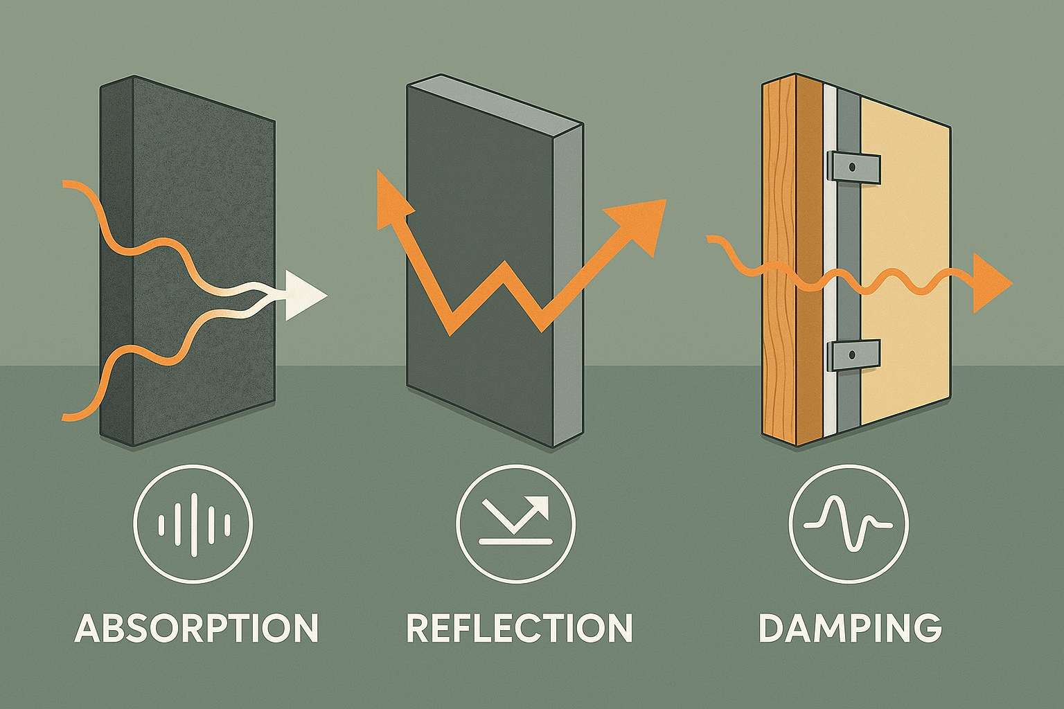 Vật Liệu Cách Âm Hiện Đại Cho Nhà Ở - Tạo Không Gian Yên Bình Giữa Phố 2 Nguyên lý hoạt động của vật liệu cách âm hiện đại