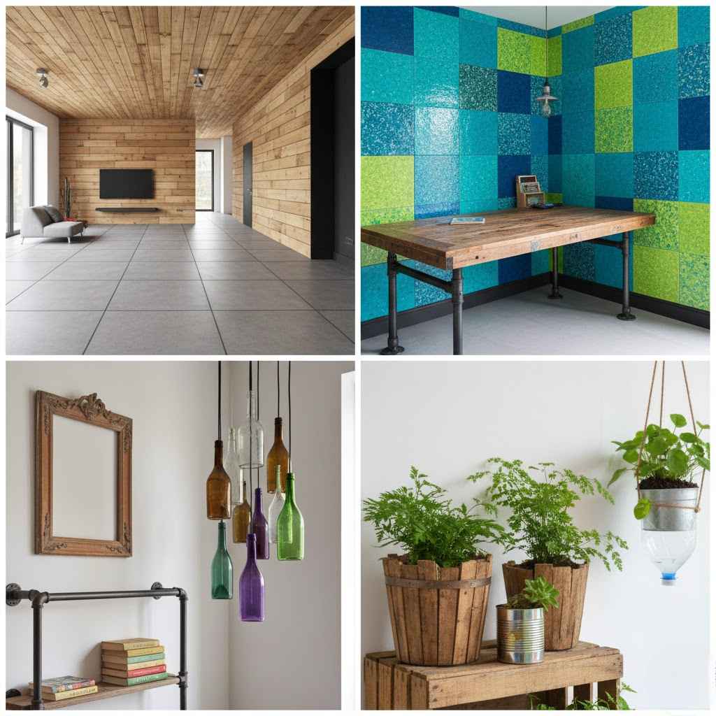 Ý tưởng vật liệu tái chế sáng tạo cho trang trí nhà ở