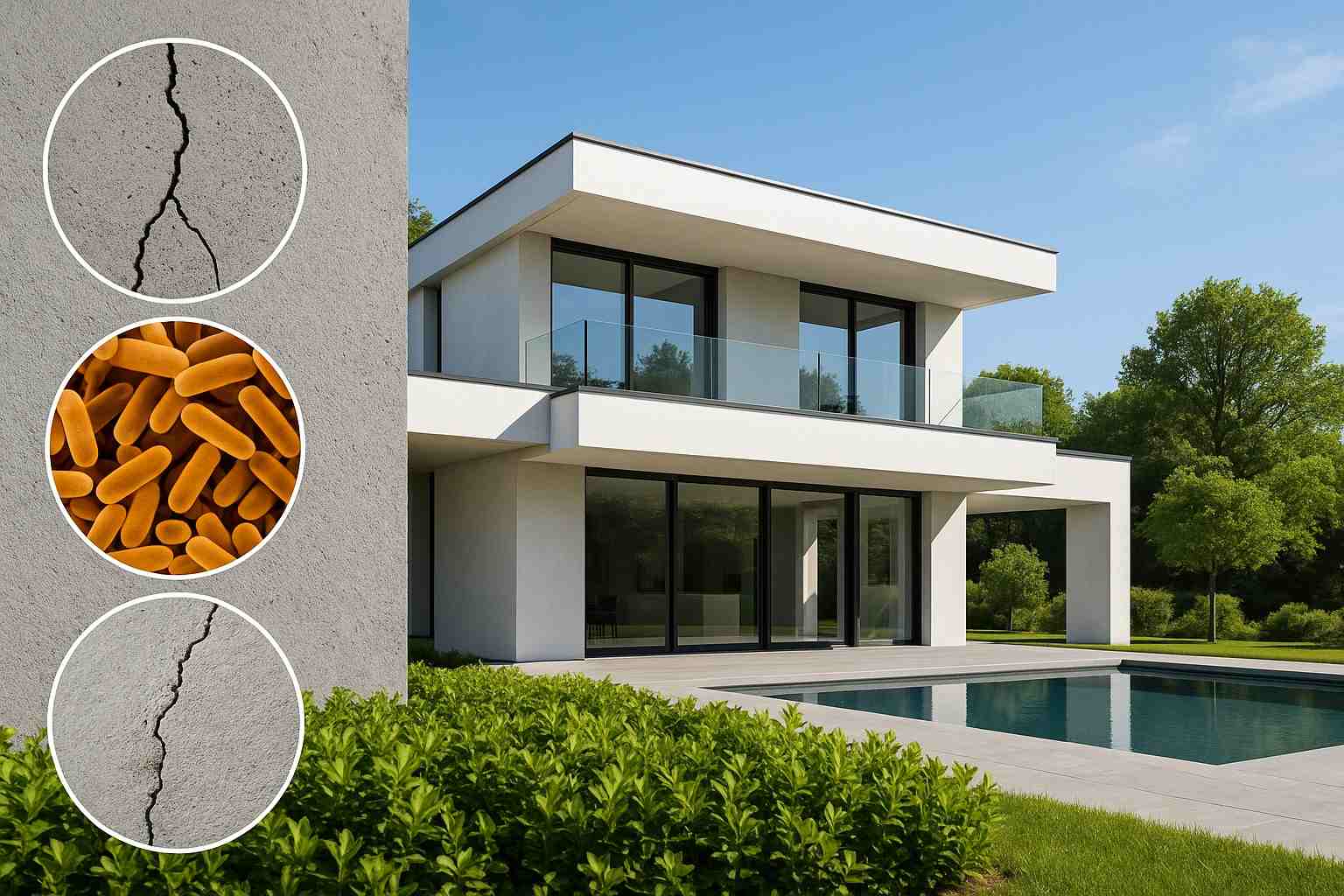 Vật Liệu Tự Phục Hồi Và Bê Tông Tự Phục Hồi Cho Công Trình Xanh 4 Biệt thự hiện đại ứng dụng vật liệu tự phục hồi