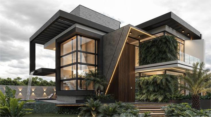 Xây Biệt Thự Cao Cấp Cần Bắt Đầu Từ Quy Trình Đúng 9 Xây biệt thự cao cấp với kiến trúc hiện đại và cảnh quan xanh